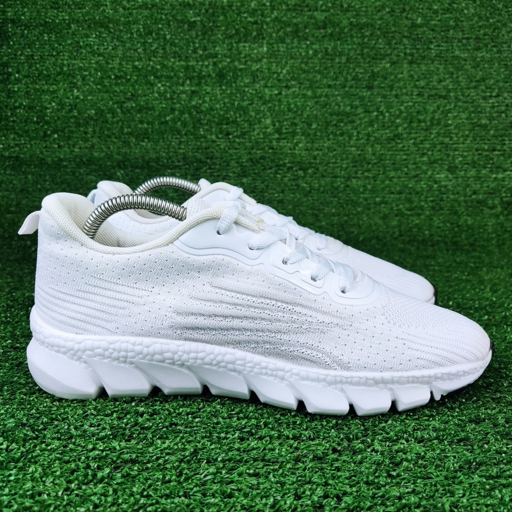 Fashion‎ Sneakers Mens 41 White Knit Running Shoes Athletic Walking Low Top